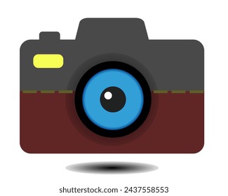 3D-Farbkamera-Symbol.
Schöne Vektor-Kamera