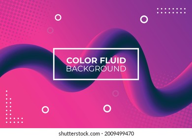 3d Color Fluid With Gradient Background