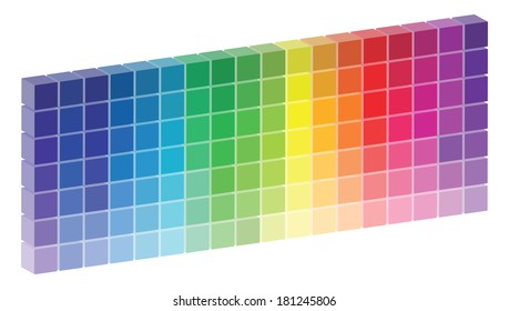 3D Color Palette Vector