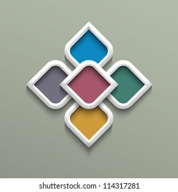 3d color pattern in arabic style. Vector illustration