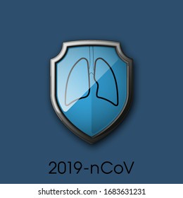 Protector 3D a color con icono del coronavirus humano pandemia del SARS-Cov-2 sobre fondo colorido. Enfermedad de Coronavirus 2019 (COVID-19) Ilustración vectorial