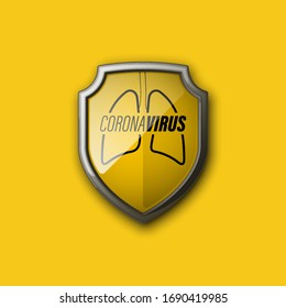 Protector 3D a color con icono del coronavirus humano pandemia del SARS-Cov-2 sobre fondo colorido. Enfermedad de Coronavirus 2019 (COVID-19) Ilustración vectorial