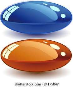 3d Color vector ellipses with color shadows.