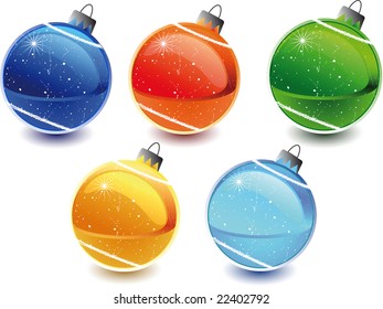 3d Color vector eve toys with color shadows.