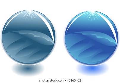 3d color vector spheres with light reflection