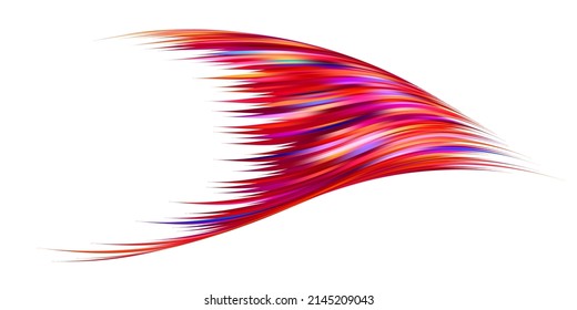 3D colored abstract twisted fluide shape on dark background. Trendy liquid design. Flow shapes stream paint. Deep analysis brushstroke colorful banner. Vector illustration realistic dye mesh grid.