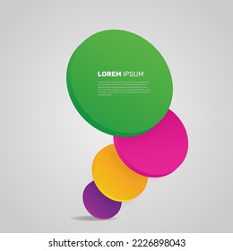 3D colored circle. Vector illustration.