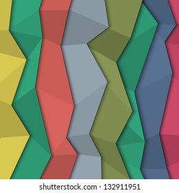 3d colored paper background - origami style. Vector EPS10
