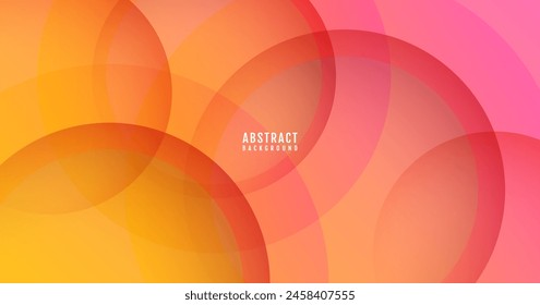 3D colorful abstract background overlap layer on bright space with cutout shape effect decoration. Modern graphic design element circles style concept for web banner, flyer, card, or brochure cover