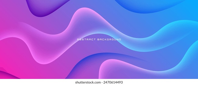 3D colorful abstract background overlap layer on bright space with waves effect decoration. Minimalist modern graphic design element cutout style concept for web banner, flyer, card, or brochure cover