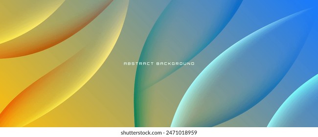 3D colorful abstract background overlap layer on bright space with waves effect decoration. Minimalist modern graphic design element cutout style concept for web banner, flyer, card, or brochure cover