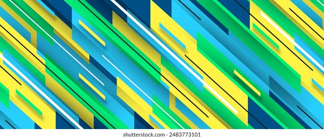 3D colorful abstract background overlap layer on bright space with diagonal lines shape decoration. Modern graphic design element cutout style concept for web banner, flyer, card, or brochure cover