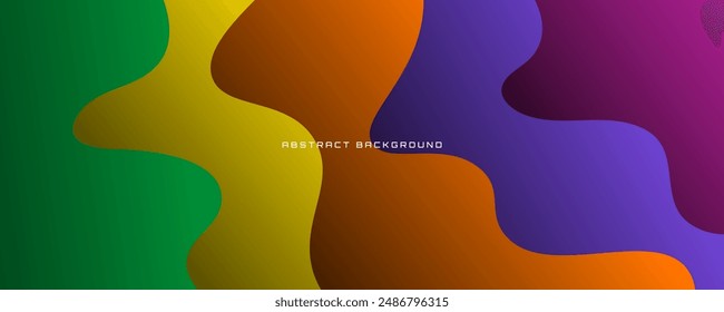 3D colorful abstract background overlap layer on bright space with waves effect decoration. Minimalist modern graphic design element cutout style concept for web banner, flyer, card, or brochure cover