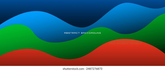 Fondo abstracto colorido 3D superpone la capa en el espacio brillante con la decoración del efecto de las ondas. Concepto de estilo minimalista de recorte de elemento de Diseño gráfico moderno para Anuncio de Web, volante, tarjeta o cubierta de folleto