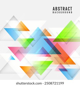 3D colorful abstract background overlap layer on bright space with cutout shape effect decoration. Modern graphic design element triangles style concept for web banner, flyer, card or brochure cover