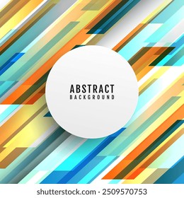 3D fundo abstrato colorido sobrepor camada no espaço brilhante com círculos brancos efeito decoração. Conceito de estilo diagonal de elemento de design gráfico moderno para banner da Web, folheto, cartão ou capa de folheto