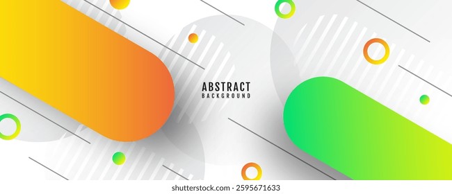 3D colorful abstract background overlap layer on bright space with rounded lines effect decoration. Modern graphic design element stripes style concept for web banner, flyer, card, or brochure cover