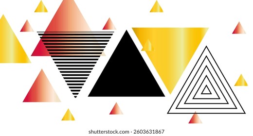 3D colorful abstract background overlap layer on bright space with triangles lines effect decoration. Modern graphic design element stripes style concept for web banner, flyer, card, or brochure cover