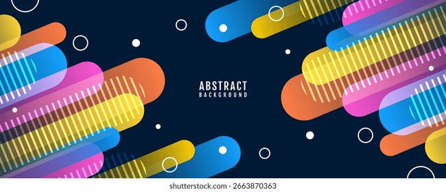3D fundo abstrato colorido sobrepor camada no espaço escuro com linhas arredondadas efeito decoração. Conceito de estilo diagonal de elemento de design gráfico moderno para banner da Web, folheto, cartão ou capa de folheto