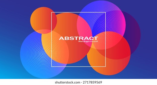 3D colorful abstract background overlap layer on dark space with circles effect decoration. Modern graphic design element cutout style concept for web banner, art, flyer, card, or brochure cover