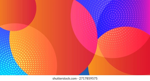 3D colorful abstract background overlap layer on dark space with circles effect decoration. Modern graphic design element cutout style concept for web banner, art, flyer, card, or brochure cover