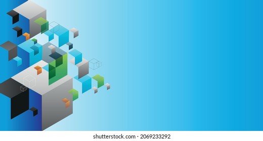 3d colorful abstract geometric background