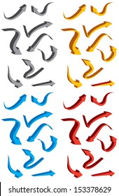 3D colorful arrows