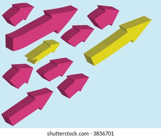 3d colorful arrows