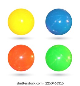 3D colorful beads and pearls. Vector illustration.