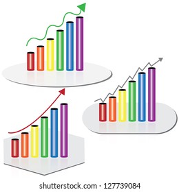 3d colorful bisiness graph