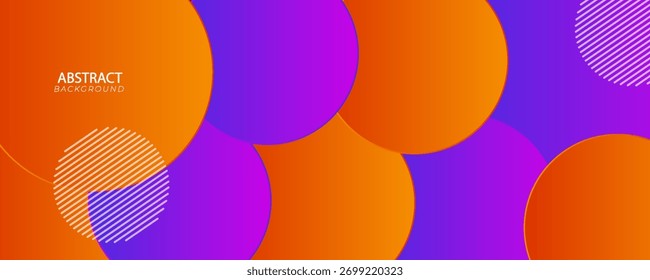 3D colorful circles abstract background overlap layer on dark space with cutout effect decoration. Modern graphic design element vibrant style concept for web, art, flyer, card, or brochure cover