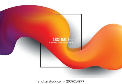 3d Colorful Dynamic Fluid Wave Abstract Background Vector