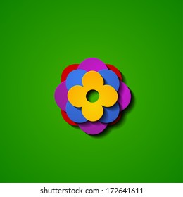 3d colorful flowers. three-dimensional image