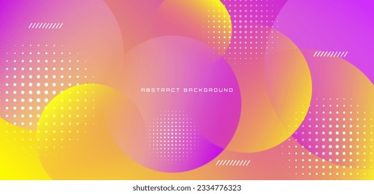 3D colorful geometric abstract background overlap layer on bright space with circle shapes decoration. Modern graphic design element dynamic style concept for banner, flyer, card, cover, or brochure