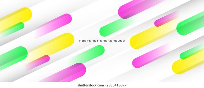 El fondo abstracto geométrico 3D colorido se solapa sobre un espacio brillante con formas redondeadas de decoración. Diseño gráfico moderno concepto de corte de elementos para banner, volante, tarjeta o portada