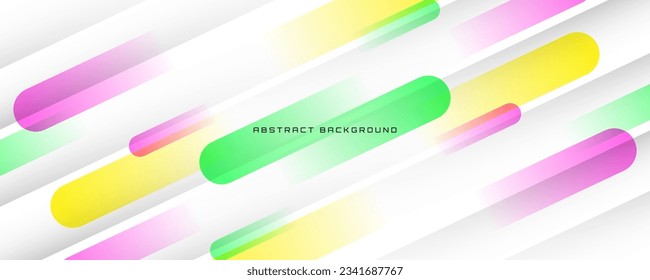3D bunter geometrischer abstrakter Hintergrund überlappen Schicht auf hellem Raum mit abgerundeter Form Dekoration. Modernes Design-Element-Ausschnitt-Konzept für Banner, Flyer, Karten oder Broschüren