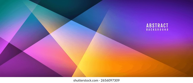3D colorful geometric abstract background overlap layer on dark space with polygon effect decoration. Modern graphic design element cutout style concept for web banner, flyer, card, or brochure cover