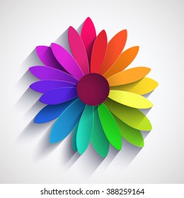 3d colorful gerbera