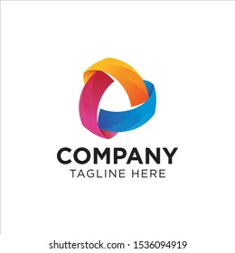 3d colorful gradient abstract element shape vector design icon ribbons