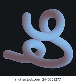 3D Colorful Gradient Line Banner Art