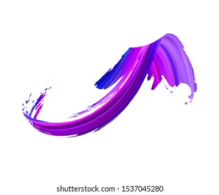 3d colorful grunge paint brush stroke ribbon collection. Vector background.