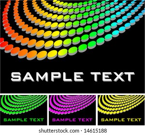 3D colorful halftone background