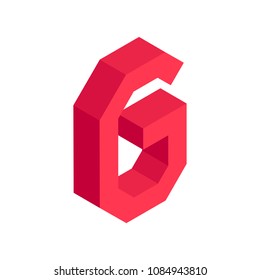 3D colorful isometric alphabet font on white background. Letter G vector typography design. 