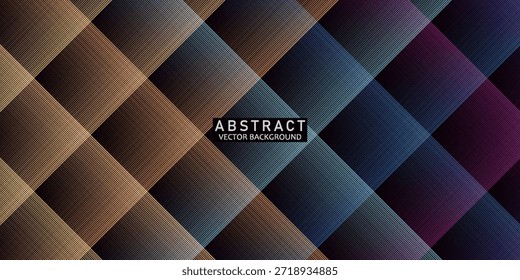 3D colorful lines abstract background overlap layer on dark space with diagonal cutout effect decoration. Modern graphic design element stripes style concept for web, flyer, card, or brochure cover