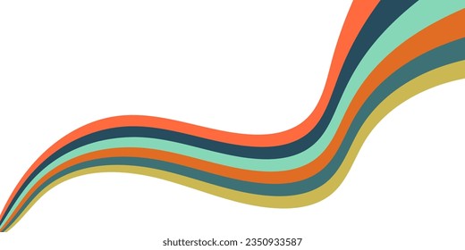 Líneas de color 3D en vista de perspectiva, fondo vector abstracto, ilustración de perspectiva lineal