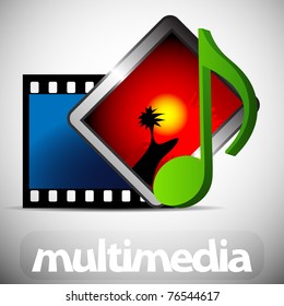 3d colorful multimedia background