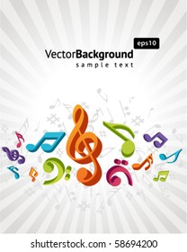 3d colorful music background