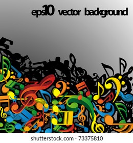 3d colorful music background