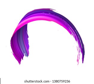 3d colorful paint watercolor or acrylic brush stroke ribbon spiral Vector background.