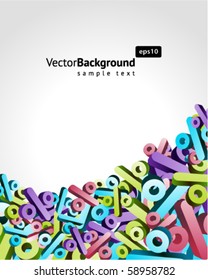 3D-bunter Percussion, Vektorhintergrund